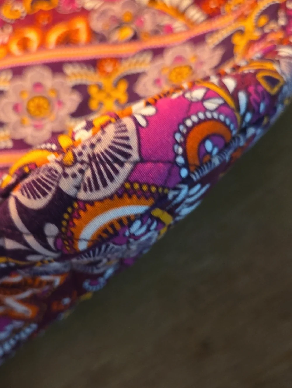 Vera Bradley Quilted Travel Pouch in Purple, Pink & Yellow Paisley NWOT